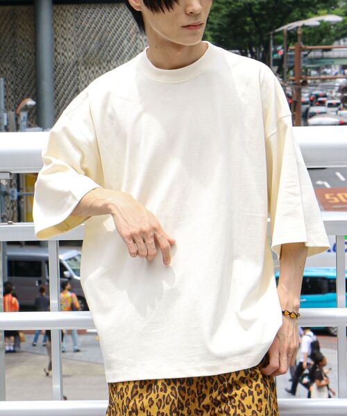 CRAFT STANDARD BOUTIQUE(クラフトスタンダードブティック)の「ヘビーウェイトハーフスリーブTEE(Tシャツ/カットソー・メンズ・アイボリー/レッド系その他5/ブラウン/ブラック/ネイビー/マスタード/オフホワイト・L/M/XL)」の3枚目の写真