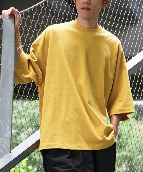 CRAFT STANDARD BOUTIQUE(クラフトスタンダードブティック)の「ヘビーウェイトハーフスリーブTEE(Tシャツ/カットソー・メンズ・アイボリー/レッド系その他5/ブラウン/ブラック/ネイビー/マスタード/オフホワイト・L/M/XL)」の7枚目の写真