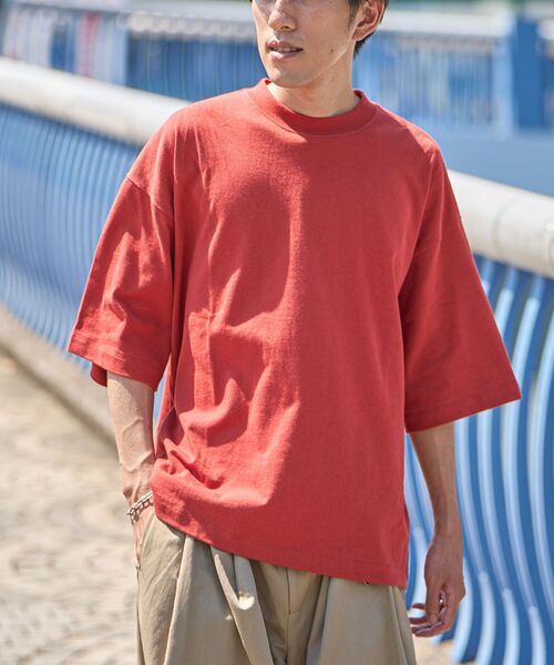 CRAFT STANDARD BOUTIQUE(クラフトスタンダードブティック)の「ヘビーウェイトハーフスリーブTEE(Tシャツ/カットソー・メンズ・アイボリー/レッド系その他5/ブラウン/ブラック/ネイビー/マスタード/オフホワイト・L/M/XL)」の9枚目の写真