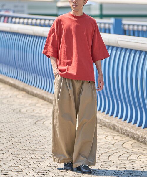 CRAFT STANDARD BOUTIQUE(クラフトスタンダードブティック)の「ヘビーウェイトハーフスリーブTEE(Tシャツ/カットソー・メンズ・アイボリー/レッド系その他5/ブラウン/ブラック/ネイビー/マスタード/オフホワイト・L/M/XL)」の12枚目の写真