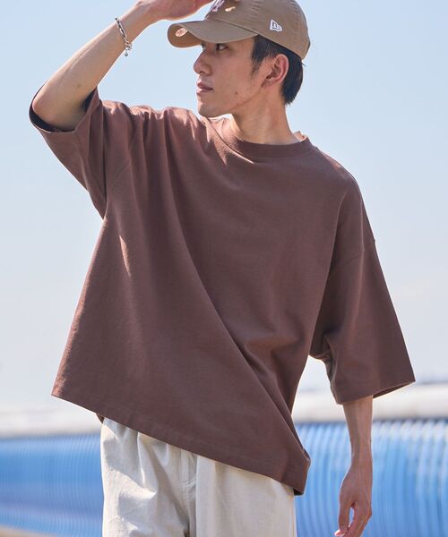 CRAFT STANDARD BOUTIQUE(クラフトスタンダードブティック)の「ヘビーウェイトハーフスリーブTEE(Tシャツ/カットソー・メンズ・アイボリー/レッド系その他5/ブラウン/ブラック/ネイビー/マスタード/オフホワイト・L/M/XL)」の14枚目の写真