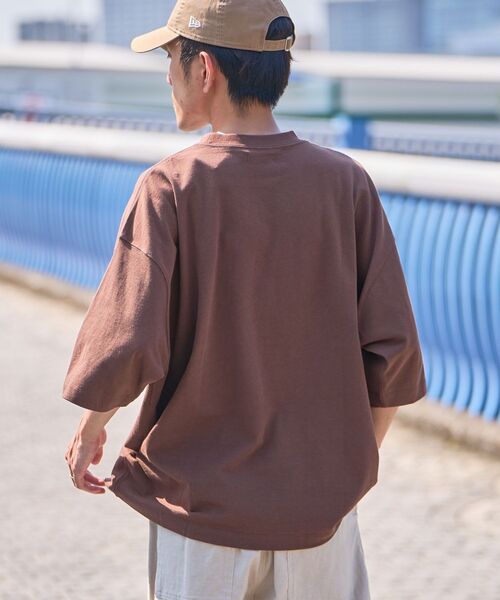 CRAFT STANDARD BOUTIQUE(クラフトスタンダードブティック)の「ヘビーウェイトハーフスリーブTEE(Tシャツ/カットソー・メンズ・アイボリー/レッド系その他5/ブラウン/ブラック/ネイビー/マスタード/オフホワイト・L/M/XL)」の16枚目の写真