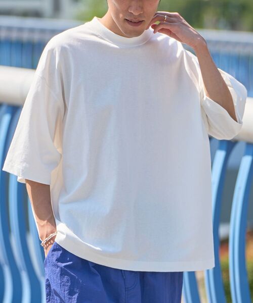 CRAFT STANDARD BOUTIQUE(クラフトスタンダードブティック)の「ヘビーウェイトハーフスリーブTEE(Tシャツ/カットソー・メンズ・アイボリー/レッド系その他5/ブラウン/ブラック/ネイビー/マスタード/オフホワイト・L/M/XL)」の19枚目の写真