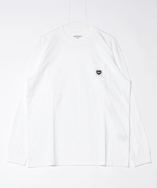 Carhartt(カーハート)の「【Carhartt WIP】L/S POCKET HEART T-SHIRT(Tシャツ/カットソー・メンズ・ホワイト×レッド/ブラック×レッド/ブラック/ホワイト・MEDIUM/X-LARGE/LARGE)」の10枚目の写真