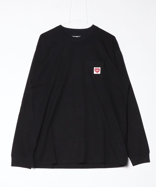 Carhartt(カーハート)の「【Carhartt WIP】L/S POCKET HEART T-SHIRT(Tシャツ/カットソー・メンズ・ホワイト×レッド/ブラック×レッド/ブラック/ホワイト・MEDIUM/X-LARGE/LARGE)」の13枚目の写真