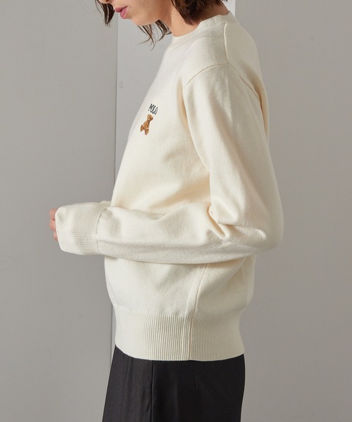 POLO BCS（ポロ ビーシーエス）の「【POLO BCS】ZOZO限定商品 ワンポイントベア　コンパクトクルーニットプルオーバー（ニット/セーター・レディース・ホワイト/ブラック/ネイビー/キャメル・M/L）」の21枚目の写真