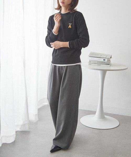 POLO BCS（ポロ ビーシーエス）の「【POLO BCS】ZOZO限定商品 ワンポイントベア　コンパクトクルーニットプルオーバー（ニット/セーター・レディース・ホワイト/ブラック/ネイビー/キャメル・M/L）」の12枚目の写真