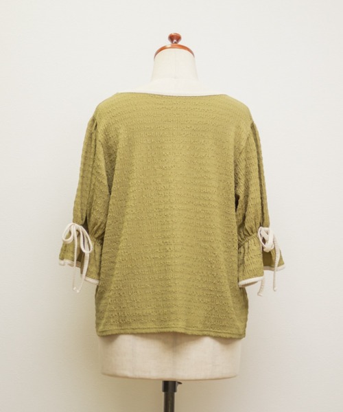 CLETTE(クレット)の「CLETTEオリジナル配色デザインキャンディスリーブプルオーバー(Tシャツ/カットソー・レディース・グリーン/オフホワイト/ブラック・4L/3L/LL)」の20枚目の写真
