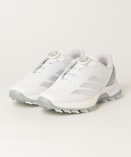 adidas adizeroゴルフシューズ ホワイト BOA アディゼロ ZG ローカット ボア スパイクレス ゴルフシューズ