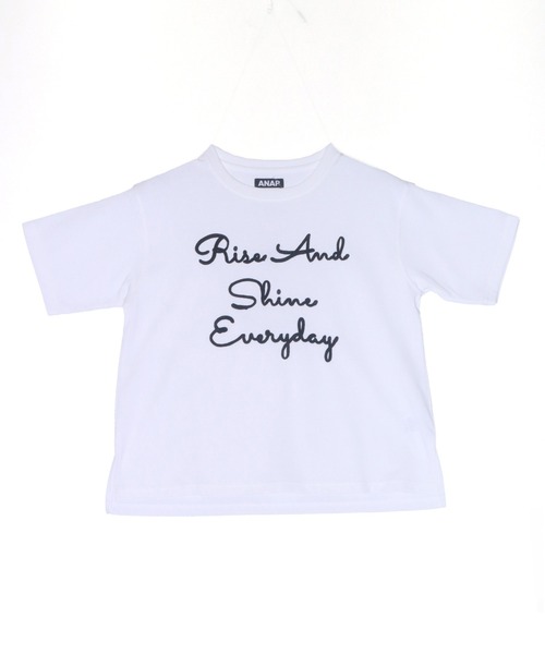 ANAP(アナップ)の「サイドスリット コード刺繍 Tシャツ(Tシャツ/カットソー・レディース・ブラック/ホワイト・FREE)」の18枚目の写真