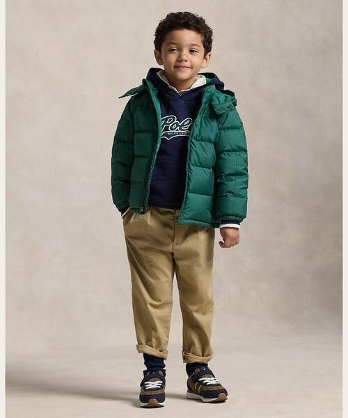 POLO RALPH LAUREN CHILDRENSWEAR(ポロ ラルフ ローレン チルドレンズウェア)の「リップストップ ダウン フーデッド ジャケット(ダウンジャケット/コート・キッズ・グリーン・7/6/4/3)」の2枚目の写真