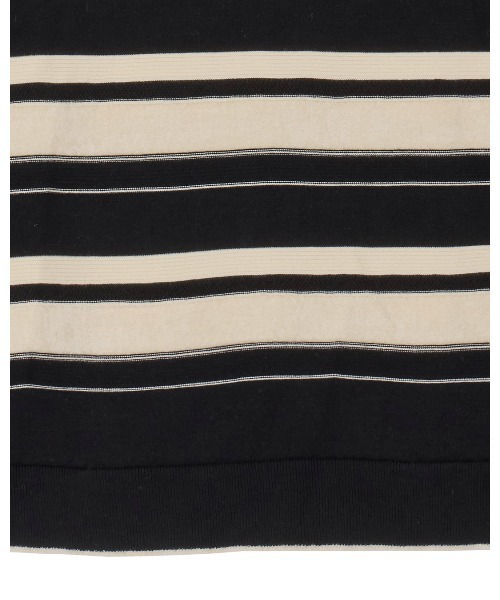 新品タグ付き　MULTI BORDER LOGO KNIT POLO TOP MULTI BORDER LOGO KNIT POLO TOP