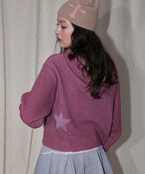 SEQUENZ（シークエンズ）の「【sqnz（エスキュンズ）】sqnz knit zip p/k / ニット ジップパーカー ダブルジップ フーディ（パーカー・メンズ・ブラック/ピンク・FREE）」の18枚目の写真