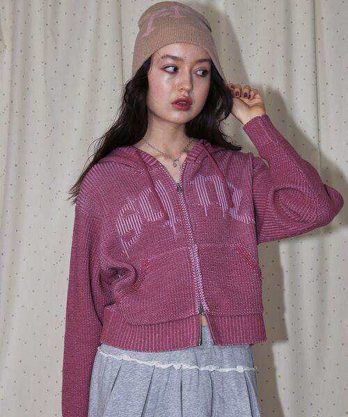 SEQUENZ（シークエンズ）の「【sqnz（エスキュンズ）】sqnz knit zip p/k / ニット ジップパーカー ダブルジップ フーディ（パーカー・メンズ・ブラック/ピンク・FREE）」の20枚目の写真