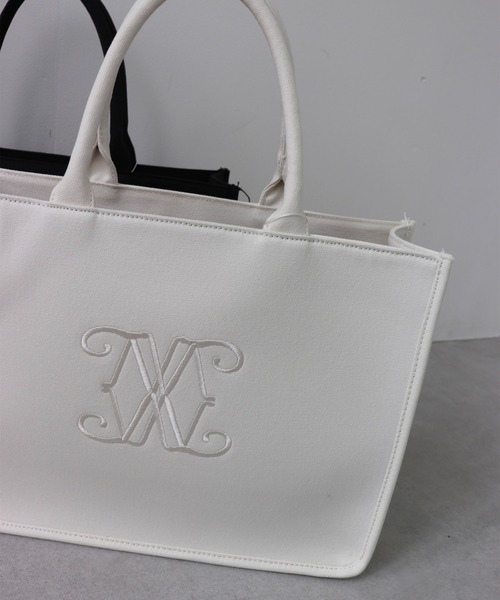 INGNI（イング）の「【WEB限定】キャンバストートバッグ（トートバッグ・レディース・ブラック/キナリ・-）」の4枚目の写真