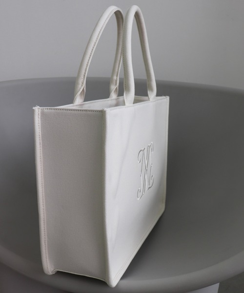 INGNI（イング）の「【WEB限定】キャンバストートバッグ（トートバッグ・レディース・ブラック/キナリ・-）」の5枚目の写真