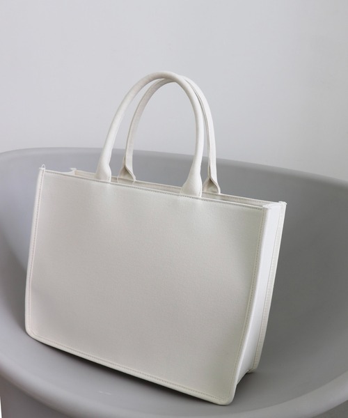 INGNI（イング）の「【WEB限定】キャンバストートバッグ（トートバッグ・レディース・ブラック/キナリ・-）」の6枚目の写真