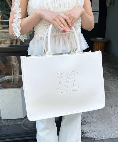 INGNI（イング）の「【WEB限定】キャンバストートバッグ（トートバッグ・レディース・ブラック/キナリ・-）」の8枚目の写真