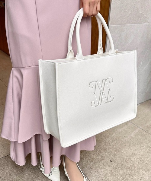 INGNI（イング）の「【WEB限定】キャンバストートバッグ（トートバッグ・レディース・ブラック/キナリ・-）」の10枚目の写真