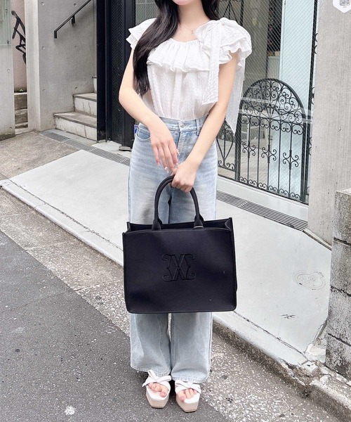 INGNI（イング）の「【WEB限定】キャンバストートバッグ（トートバッグ・レディース・ブラック/キナリ・-）」の14枚目の写真