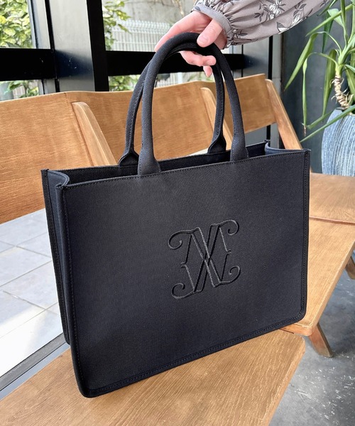 INGNI（イング）の「【WEB限定】キャンバストートバッグ（トートバッグ・レディース・ブラック/キナリ・-）」の12枚目の写真