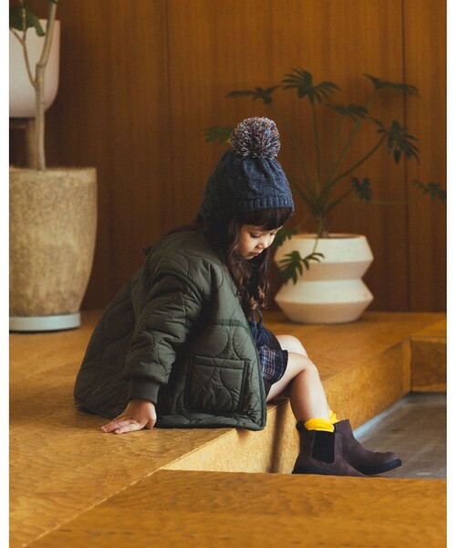 BEAMS mini(ビームスミニ)の「キルト ジップコート 2025FW(90~150cm)(その他アウター・キッズ・ブラック/オリーブ・110/120/130/140/150/90/100)」の12枚目の写真