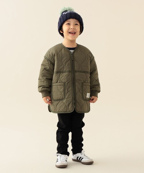 BEAMS mini(ビームスミニ)の「キルト ジップコート 2025FW(90~150cm)(その他アウター・キッズ・ブラック/オリーブ・110/120/130/140/150/90/100)」の17枚目の写真