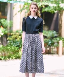 otonaMUSE11月号掲載】オーバーラップサークルシャツワンピース