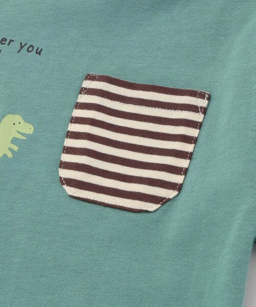 SLAP SLIP(スラップスリップ)の「はたらくくるま恐竜ロケットプリントポケット付き長袖Tシャツ(80~130cm)(Tシャツ/カットソー・キッズ・オフホワイト/グリーン/ネイビー・120cm/110cm/80cm/100cm/90cm/130cm)」の18枚目の写真