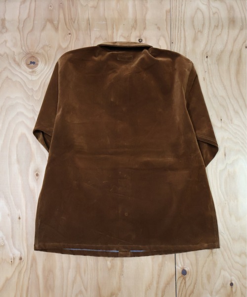 many men many mind(メニーメンメニーマインド)の「MANYMENMANYMINDS / フロッキー加工デニム/PUコーティング加工デニム/カバーオール(カバーオール・メンズ・ブラック系その他/ブラック/ブラウン・LARGE/MEDIUM)」の10枚目の写真