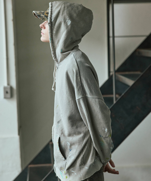 JOURNAL STANDARD(ジャーナルスタンダード)の「TRISECT2 / スプラッシュ ダメージ ジップ フーディ(パーカー・メンズ・パープル/グレー・MEDIUM/LARGE)」の8枚目の写真