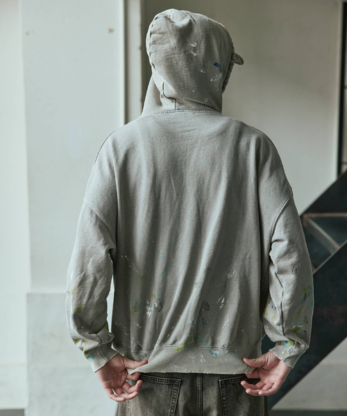 JOURNAL STANDARD(ジャーナルスタンダード)の「TRISECT2 / スプラッシュ ダメージ ジップ フーディ(パーカー・メンズ・パープル/グレー・MEDIUM/LARGE)」の9枚目の写真