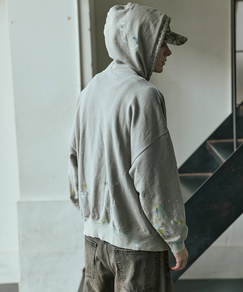 JOURNAL STANDARD(ジャーナルスタンダード)の「TRISECT2 / スプラッシュ ダメージ ジップ フーディ(パーカー・メンズ・パープル/グレー・MEDIUM/LARGE)」の10枚目の写真