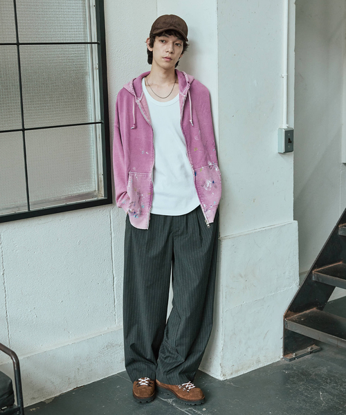 JOURNAL STANDARD(ジャーナルスタンダード)の「TRISECT2 / スプラッシュ ダメージ ジップ フーディ(パーカー・メンズ・パープル/グレー・MEDIUM/LARGE)」の17枚目の写真