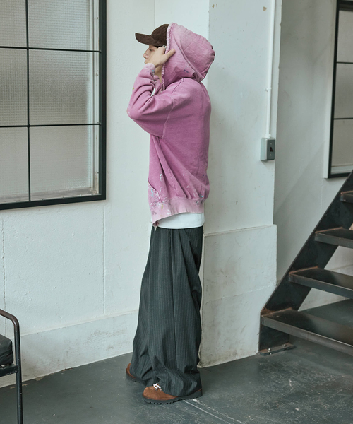 JOURNAL STANDARD(ジャーナルスタンダード)の「TRISECT2 / スプラッシュ ダメージ ジップ フーディ(パーカー・メンズ・パープル/グレー・MEDIUM/LARGE)」の18枚目の写真