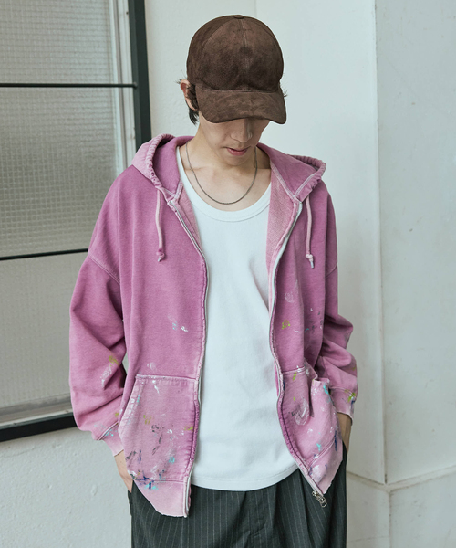 JOURNAL STANDARD(ジャーナルスタンダード)の「TRISECT2 / スプラッシュ ダメージ ジップ フーディ(パーカー・メンズ・パープル/グレー・MEDIUM/LARGE)」の22枚目の写真