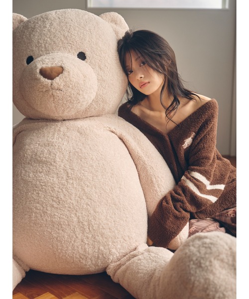 SNIDEL HOME（スナイデルホーム）の「Bearニットカーディガン（ルームウェア/パジャマ・レディース・アイボリー/ブラウン/ピンク・F）」の18枚目の写真