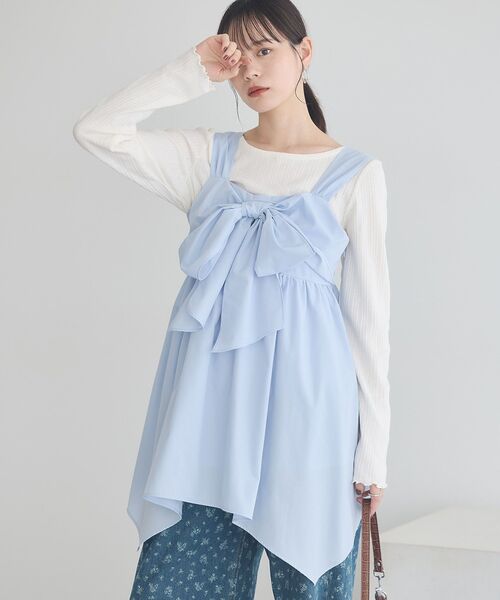 earth music&ecology（アースミュージックアンドエコロジー）の「チェーンリブホルターネックプルオーバー（Tシャツ/カットソー・レディース・ブラウン/ライトグリーン/アイボリー/ブラック・S/M）」の17枚目の写真