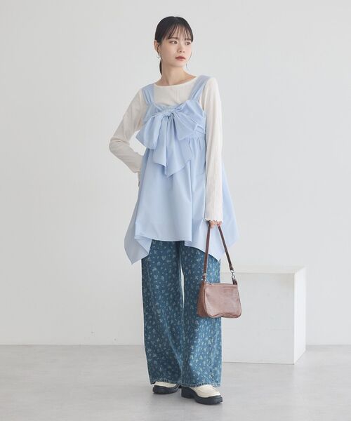 earth music&ecology（アースミュージックアンドエコロジー）の「チェーンリブホルターネックプルオーバー（Tシャツ/カットソー・レディース・ブラウン/ライトグリーン/アイボリー/ブラック・S/M）」の18枚目の写真