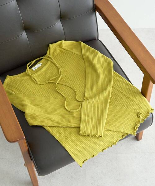 earth music&ecology（アースミュージックアンドエコロジー）の「チェーンリブホルターネックプルオーバー（Tシャツ/カットソー・レディース・ブラウン/ライトグリーン/アイボリー/ブラック・S/M）」の22枚目の写真