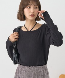 earth music&ecology | チェーンリブホルターネックプルオーバー(Tシャツ/カットソー)