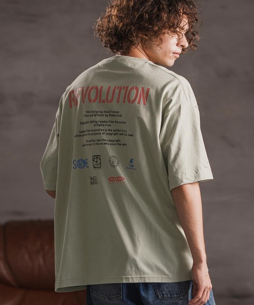 CAMBIO（カンビオ）の「mt9992- プリントT_End-roll Tシャツ(2502112MCB)（Tシャツ/カットソー・メンズ・ブラック/ホワイト/セージグリーン・S/M/L/XL）」の3枚目の写真