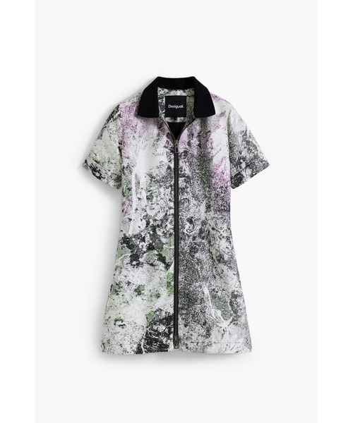 Desigual（デシグアル）の「クリスチャン・ラクロワ マーブルプリント 半袖ショートドレス（ワンピース・レディース・ブラック・S/M/L/XL/XS）」の6枚目の写真