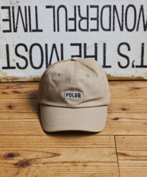 POLeR（ポーラー）の「POLeR × FREAK'S STORE/ポーラー × フリークスストア 別注 COTTON CAP ワンポイントロゴ コットンキャップ（キャップ・メンズ・ブラック/ベージュ/ネイビー・ONE SIZE）」の17枚目の写真