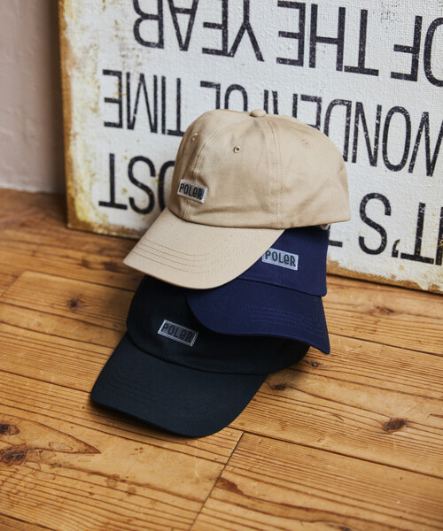 POLeR（ポーラー）の「POLeR × FREAK'S STORE/ポーラー × フリークスストア 別注 COTTON CAP ワンポイントロゴ コットンキャップ（キャップ・メンズ・ブラック/ベージュ/ネイビー・ONE SIZE）」の16枚目の写真