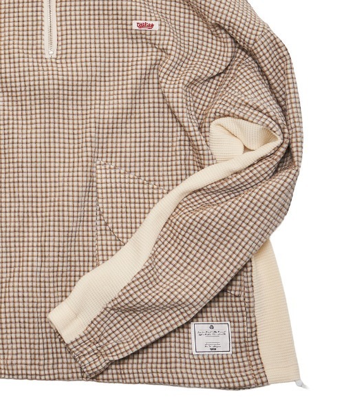 EFFECTEN(エフェクテン)の「mpa3945- Check half zip hoodie ハーフジップフーディー(ef404-04)(パーカー・メンズ・クリーム/ネイビー・FREE)」の14枚目の写真
