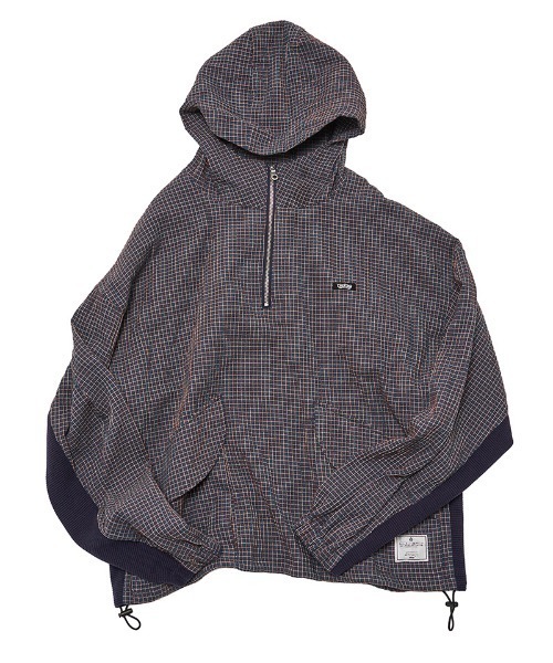 EFFECTEN(エフェクテン)の「mpa3945- Check half zip hoodie ハーフジップフーディー(ef404-04)(パーカー・メンズ・クリーム/ネイビー・FREE)」の15枚目の写真