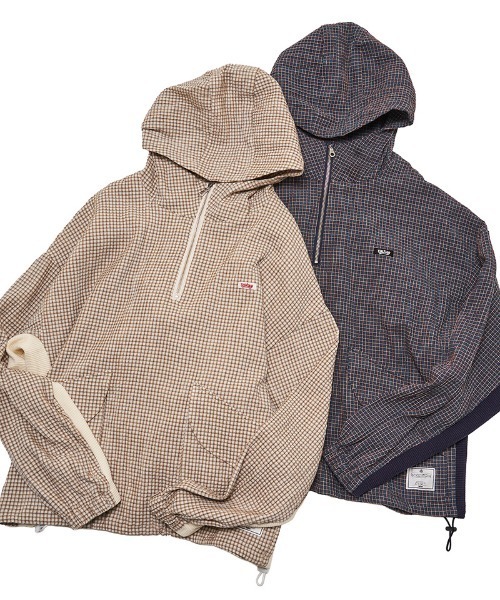 EFFECTEN(エフェクテン)の「mpa3945- Check half zip hoodie ハーフジップフーディー(ef404-04)(パーカー・メンズ・クリーム/ネイビー・FREE)」の18枚目の写真