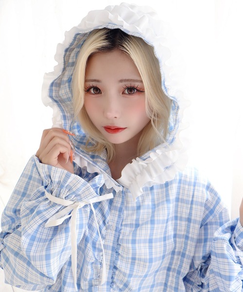 Whinny(ホワイニー)の「Whinny/≪セットアップ可能♪≫近未来的最強パラダイス(シャツ/ブラウス・レディース・ブルー系その他2/ブラック/ホワイト・FREE)」の16枚目の写真