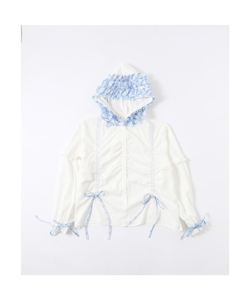 Whinny(ホワイニー)の「Whinny/≪セットアップ可能♪≫近未来的最強パラダイス(シャツ/ブラウス・レディース・ブルー系その他2/ブラック/ホワイト・FREE)」の5枚目の写真